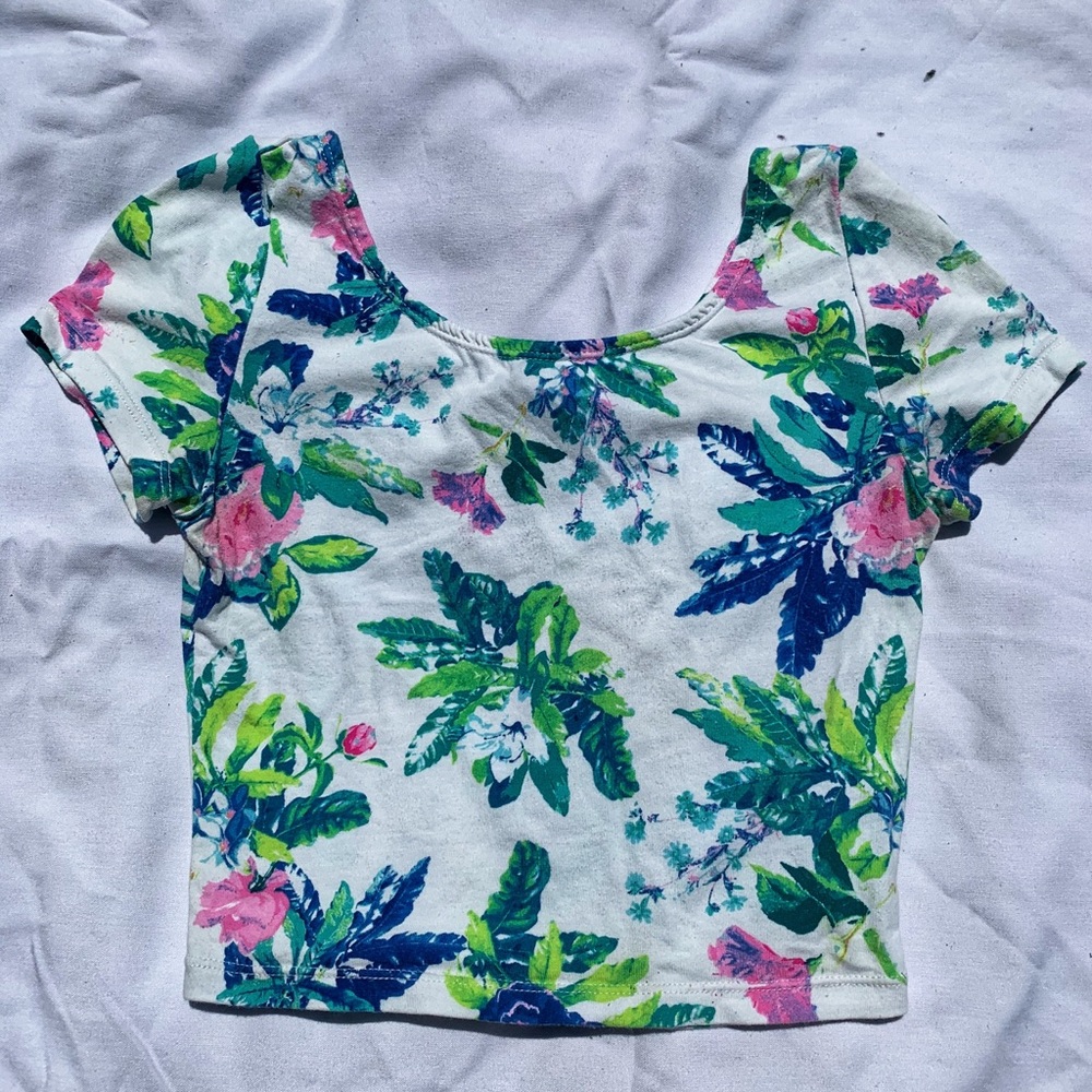 Tropical/Floral H&M Crop Top
